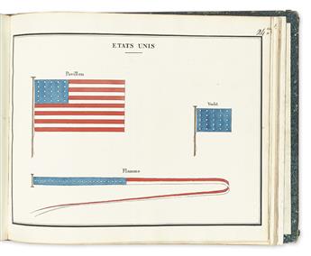 (FLAGS & PENNANTS.) Pavillons des Puissances Maritimes en 1819.